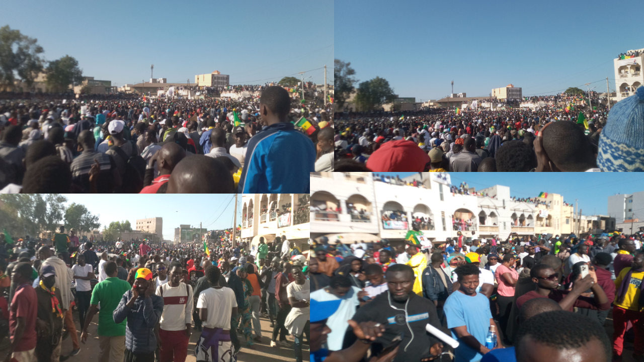Les images de la forte mobilisation des « Patriotes » au Méga meeting de Sonko à Keur Massar
