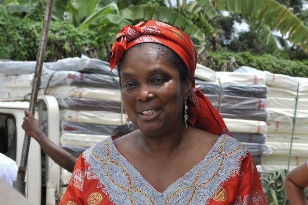 Bernice Dahn, vice-ministre de la Santé du Liberia, lors d'une cérémonie d'ouverture d'un centre de traitement d'Ebola, à Monrovia, le 21 septembre 2014. Foto: Reuters/James Giahyue