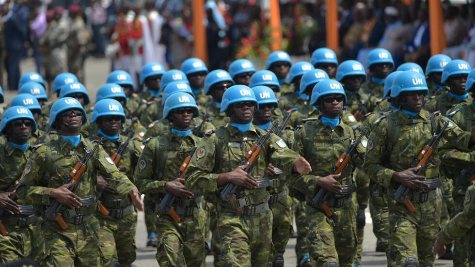 Soldats ivoiriens de la Mission de maintien de la paix de l'ONU au Mali. Quelle était donc l'activité concrète des 49 soldats ivoiriens arrivés sur demande du contingent allemand? Photo d'illustration. AFP - SIA KAMBOU