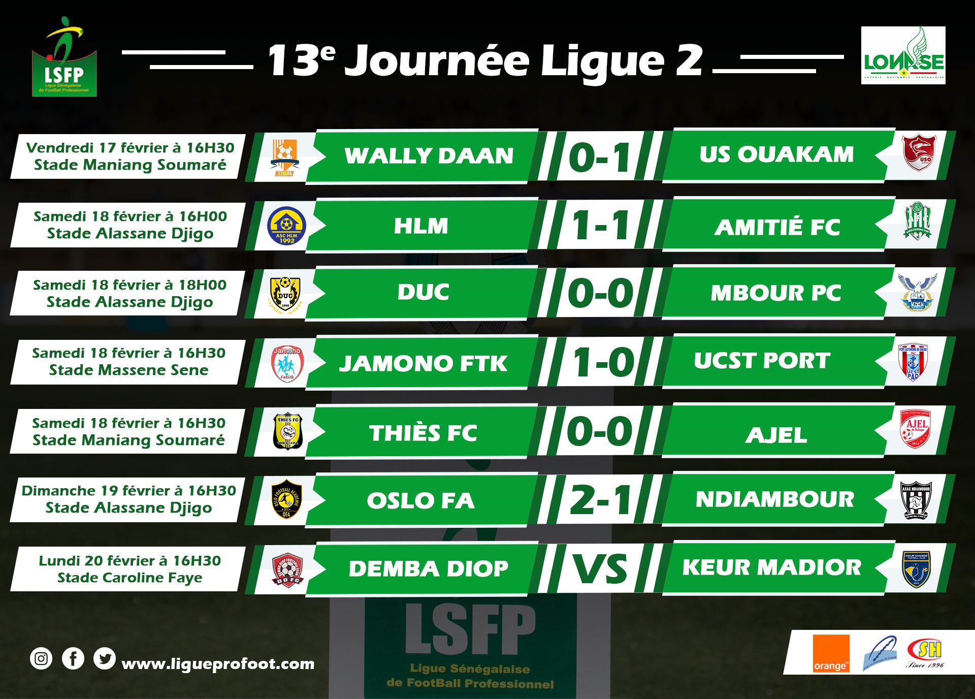 Ligue 2 : Jamono Fatick termine la phase aller en tête, Demba Diop FC défie Keur Madior, ce lundi