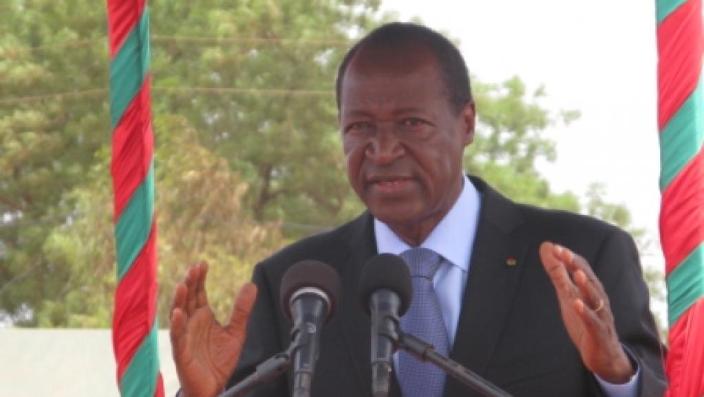 Le président burkinabè, Blaise Comparoré, à Réo, le samedi 10 mai, au Burkina Faso. RFI/ Yaya Boudani