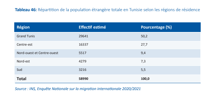 Migration : le nombre d'étrangers en Tunisie estimé à plus de 58.000, les Ivoiriens plus nombreux (Enquête)