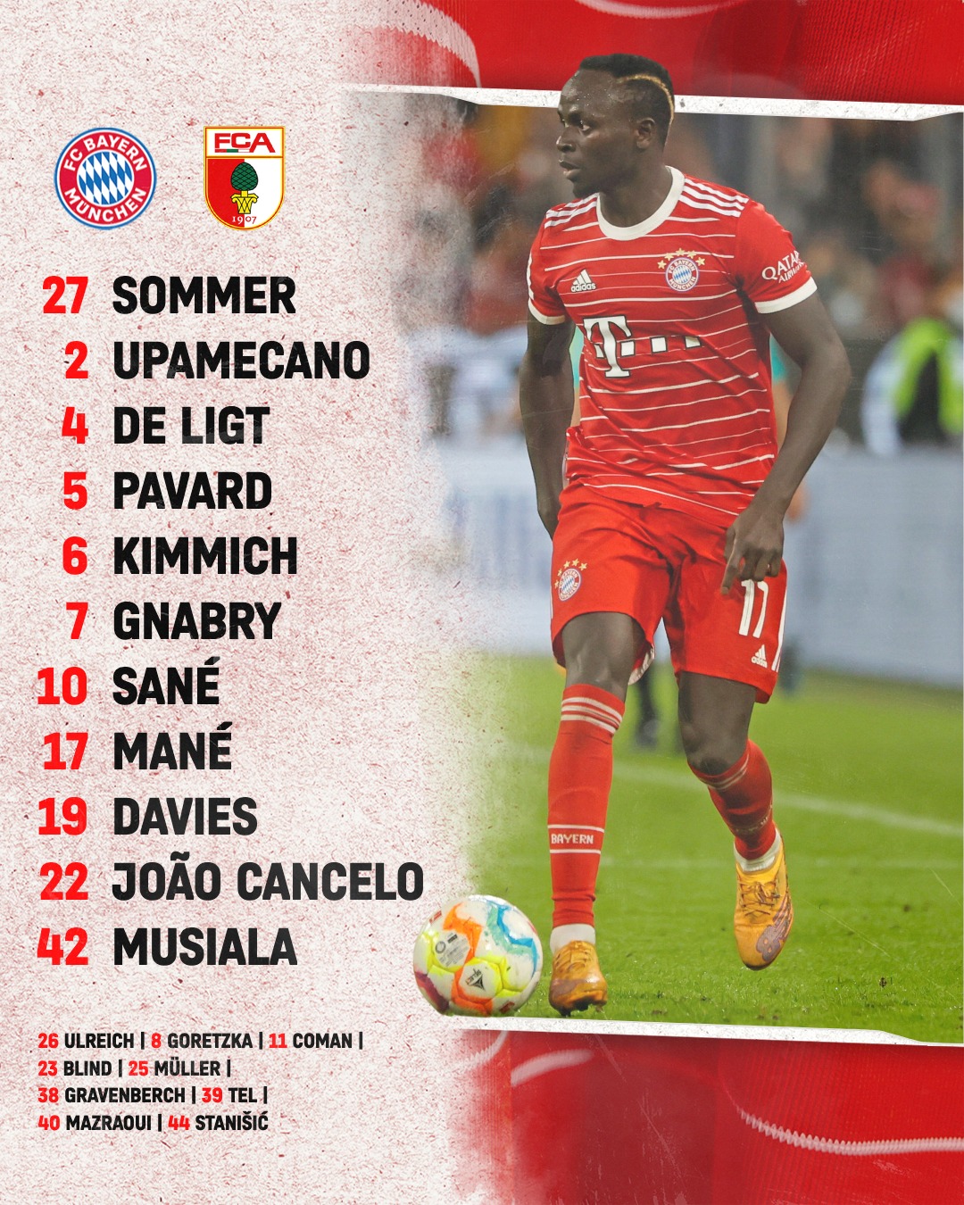 Bundesliga : Sadio Mané titulaire avec le Bayern Munich 