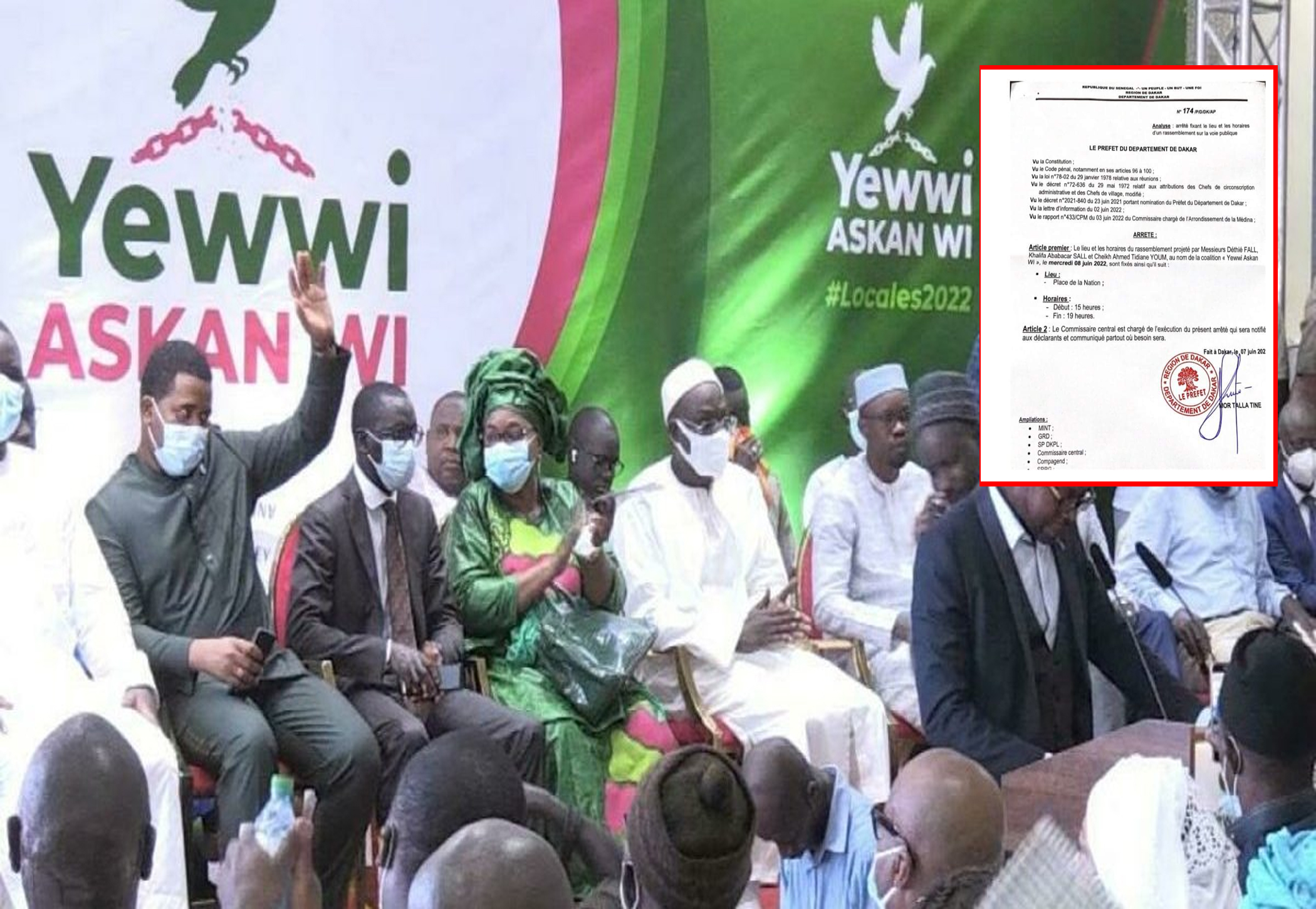 Parcelles Assainies: le préfet de Dakar autorise le Giga Meeting de Yewwi ce mardi