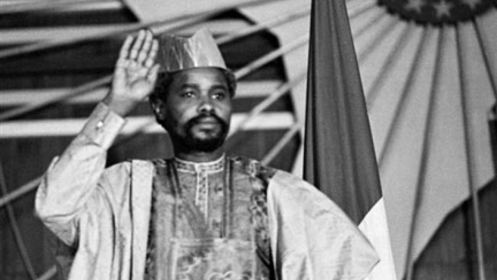 Hissène Habré, ancien président du Tchad, le 16 août 1983 à N'Djamena. AFP