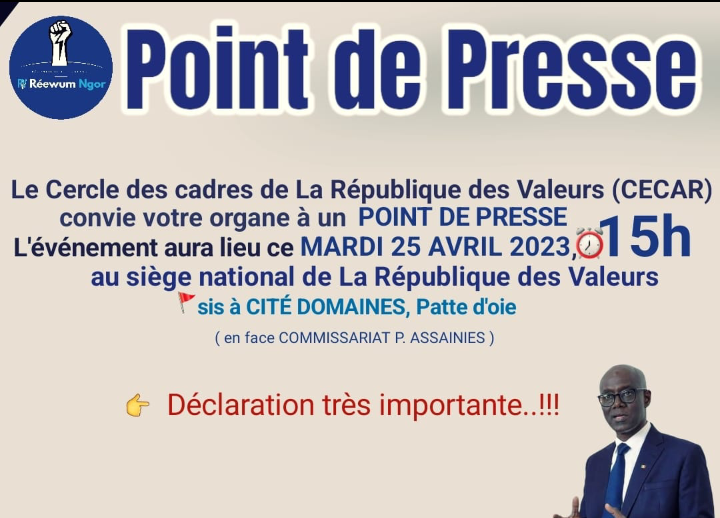 Situation politique : les cadres de la RV face à la presse mardi