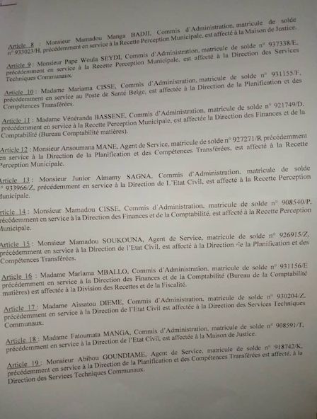 Ziguinchor : Ousmane Sonko affecte plusieurs agents (document)