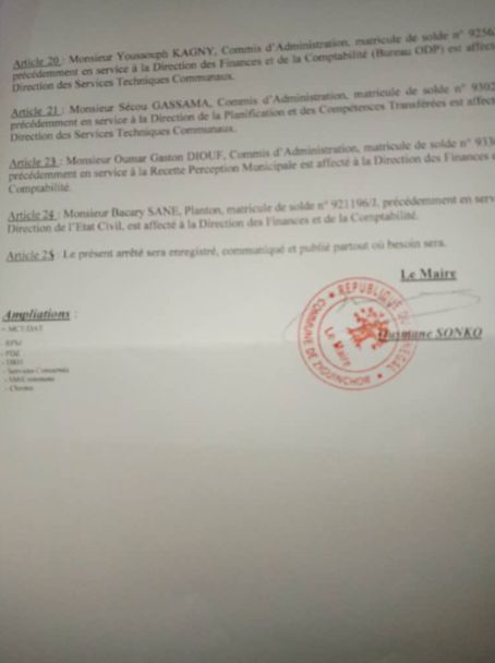 Ziguinchor : Ousmane Sonko affecte plusieurs agents (document)