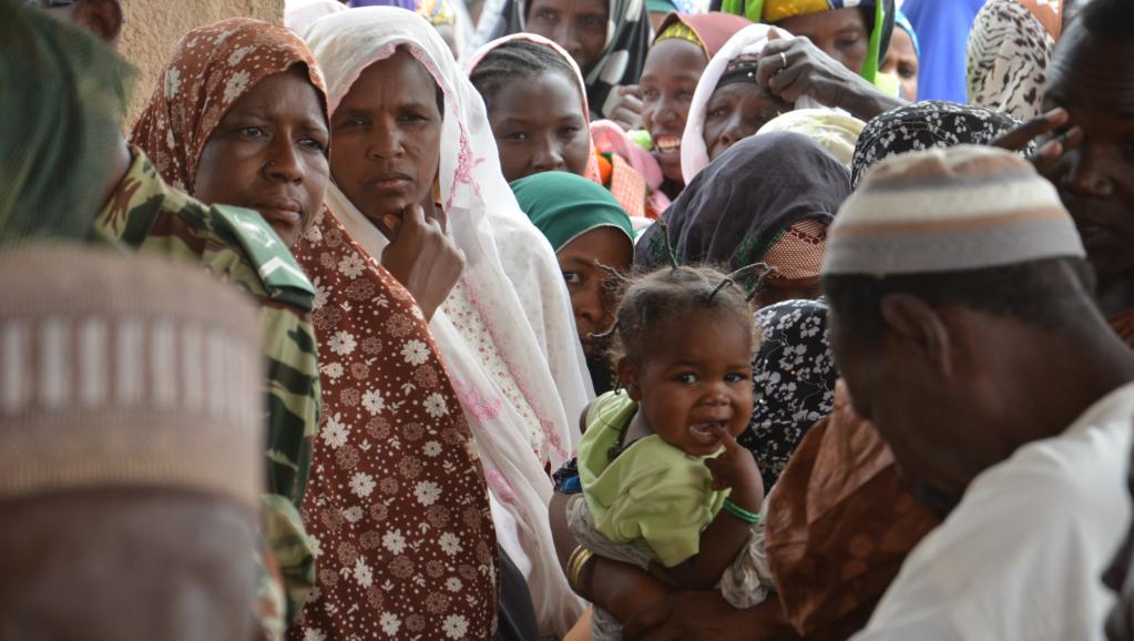 Des réfugiés nigérians photographiés à Maïné-Soroa, dans la région de Diffa, en avril 2014. AFP PHOTO / BOUREIMA HAMA