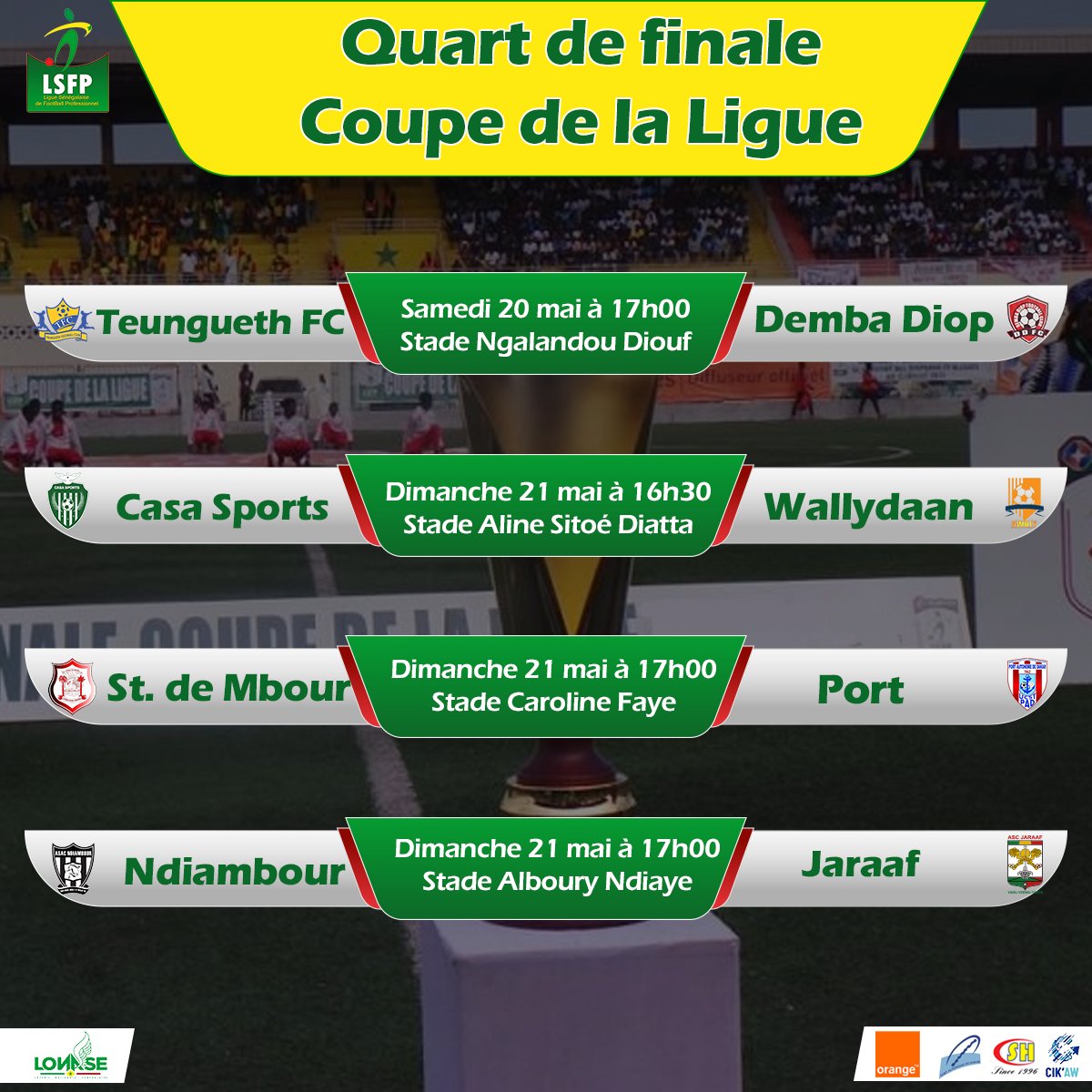 Coupe de la Ligue : quatre chocs entre équipe de Ligue 1 et Ligue 2 en quart de finale