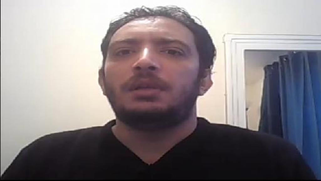 Le blogueur tunisien Yassine Ayari. capture d'écran video