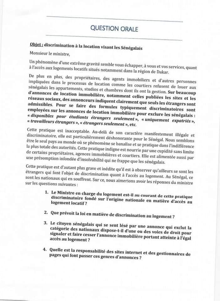 Discrimination sur l'octroi du loyer et protocole sur les droits de la pêche: Guy Marius Sagna interpelle le gouvernement 