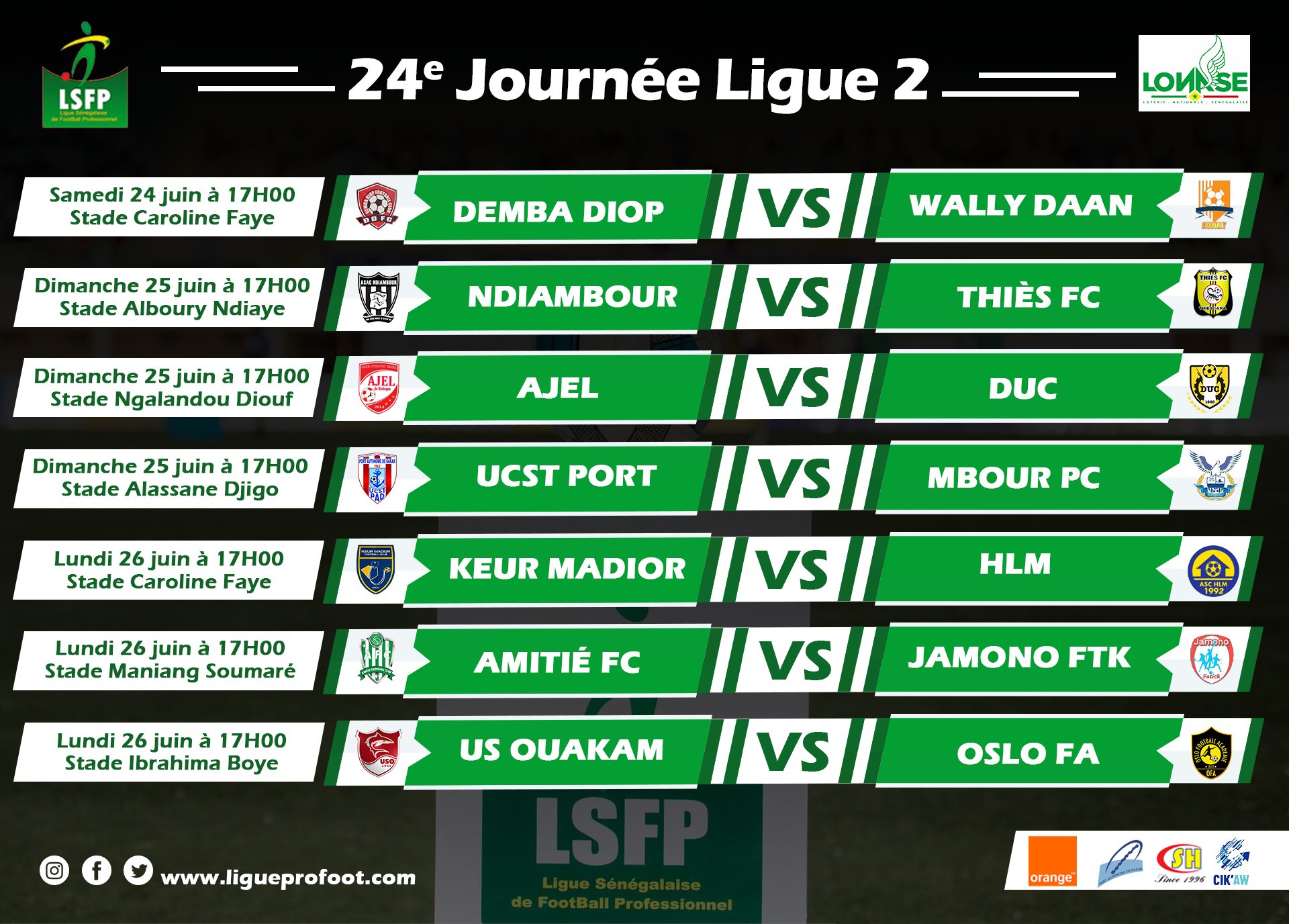 Ligue 2 : AJEL de Rufisque pour prendre le large, US Ouakam pour conserver la deuxième place 