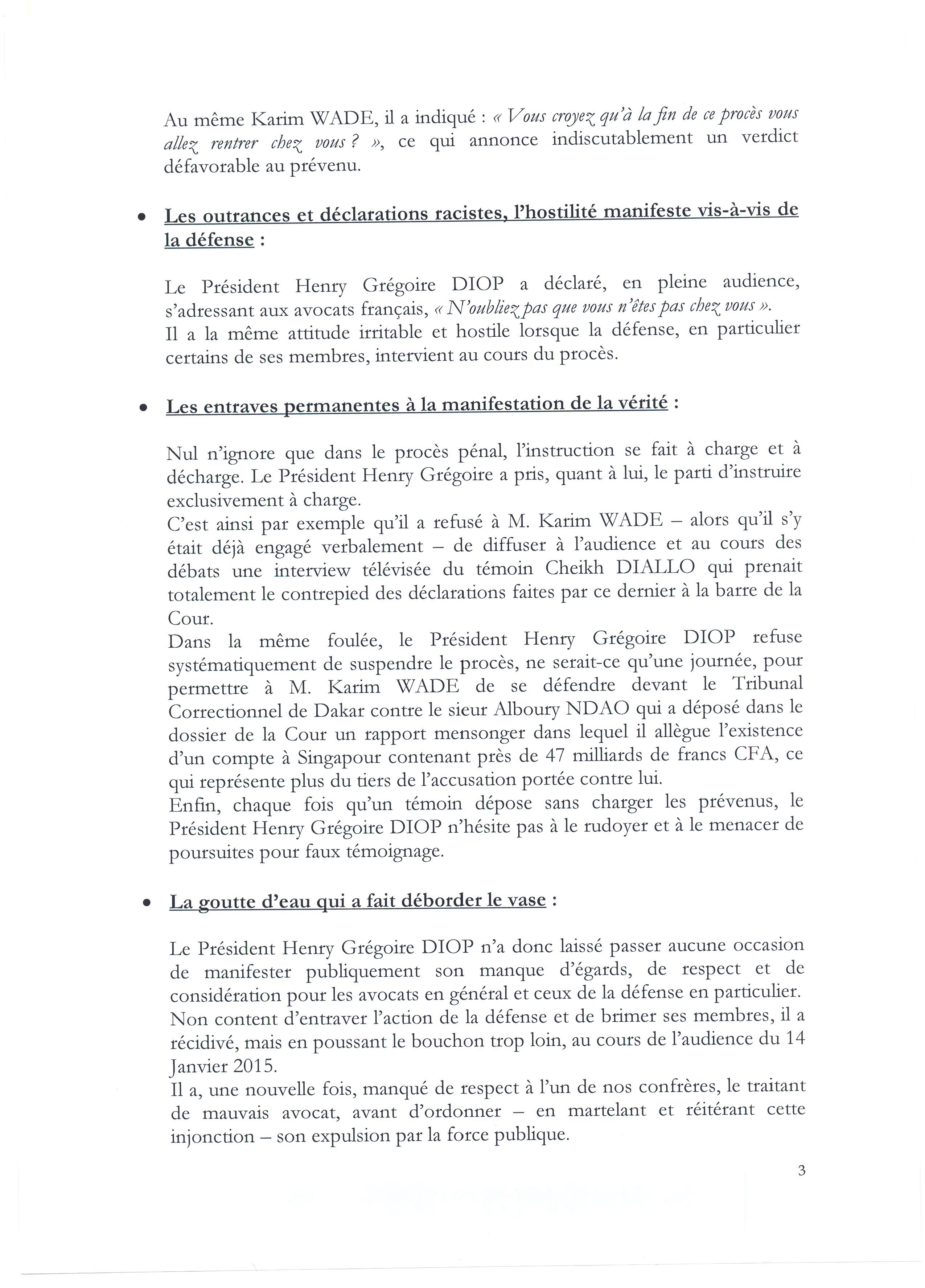 PUBLIREPORTAGE - Communiqué des avocats de Karim Wade