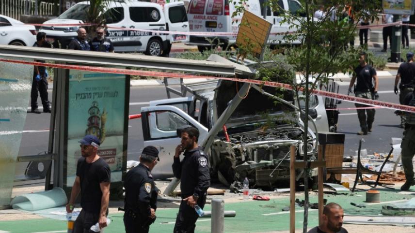 Un attentat à la voiture bélier a fait sept blessés à Tel-Aviv