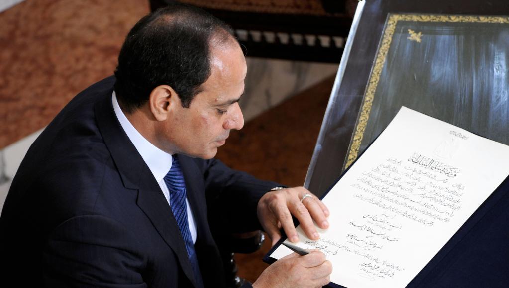 L'Egypte du président Abdel Fattah al-Sissi a multiplié les hommages au souverain saoudien Abdallah, mort ce vendredi 23 janvier 2015. AFP PHOTO / EGYPTIAN PRESIDENCY