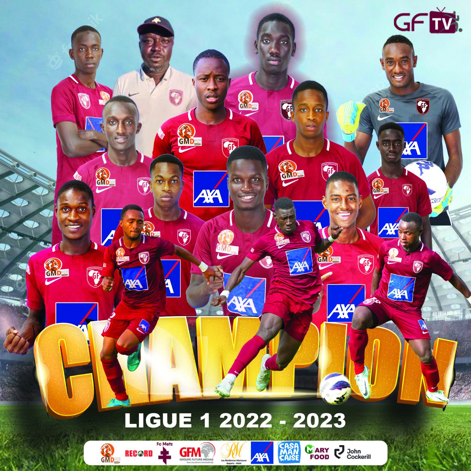 Ligue 1 : Génération Foot bat Diambars et remporte le championnat du Sénégal