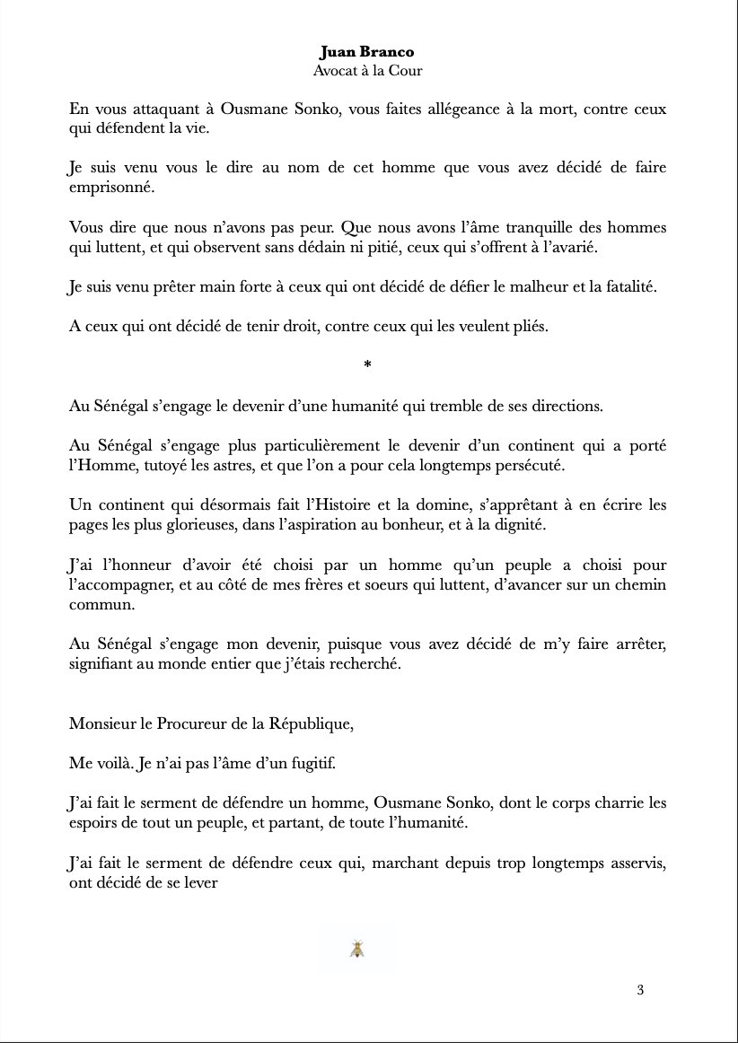 Dernière minute: Me Juan Branco se présente à la conférence de presse des avocats de Sonko à Dakar