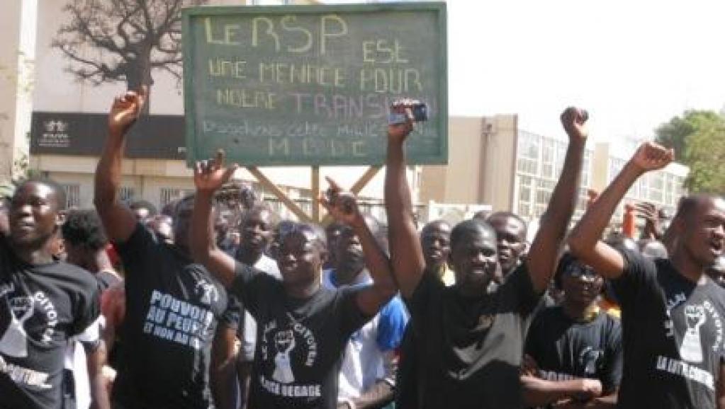 Le slogan principal de cette journée de protestation des organisations de la société civile était «Non au RSP»