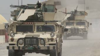 Des véhicules de l'armée irakienne