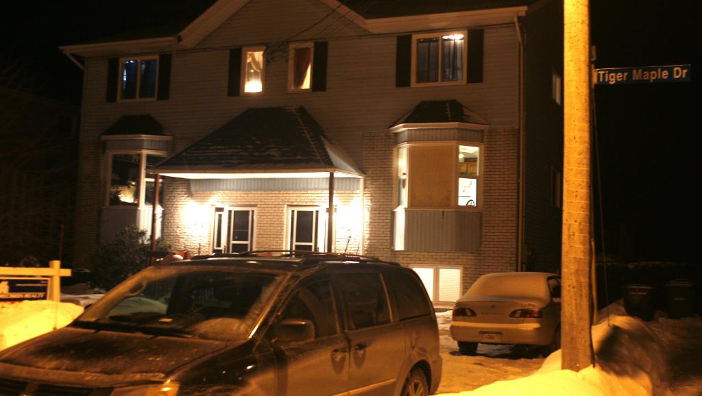 La maison dans laquelle le corps sans vie d'un jeune homme a été retrouvé. Avec des complices, il aurait projeté de tirer dans la foule à Halifax, le jour de la Saint-Valentin.