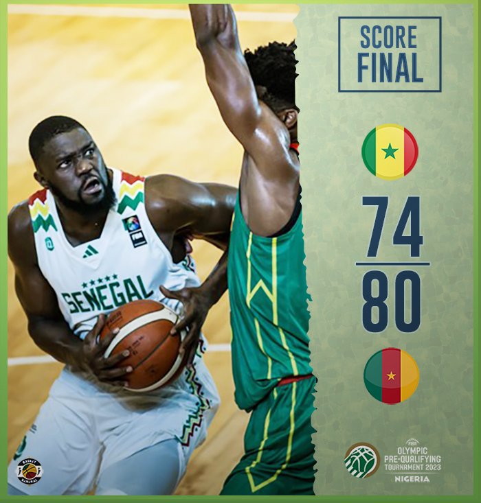 Basket - Finale Tournoi pré-qualificatif JO 2024: le Cameroun bat le Sénégal en finale (80-74)