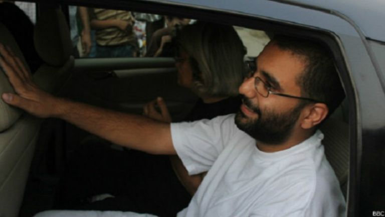 L'opposant et blogueur, Alaa Abdel Fattah, a été emprisonné l'an dernier pour infraction à la législation sur les manifestations politiques