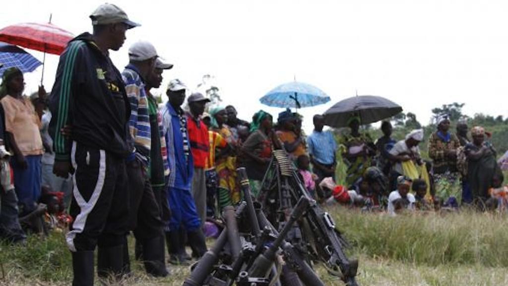 Reddition de militants du FDLR, à Kateku, dans l'est de la RDC, le 30 mai 2014. REUTERS/Kenny Katombe
