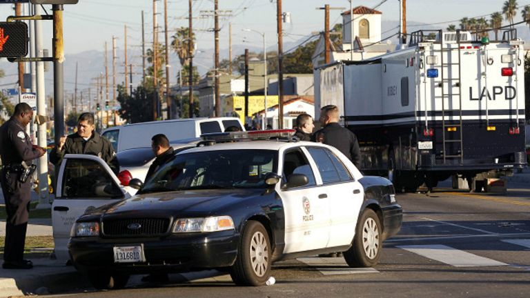 La police de Los Angeles s'était rendue dans le quartier de Skid Row pour répondre à une alerte à un cambriolage.