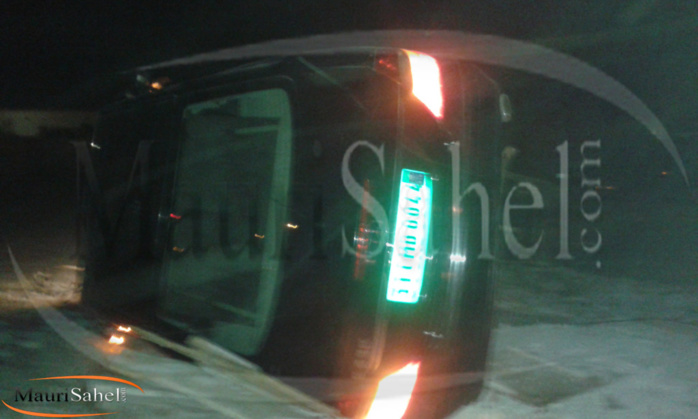 Spectaculaire accident à Nouadhibou-Mauritanie: La voiture de l’ambassadeur du Sénégal se retrouve les pneus en l’air