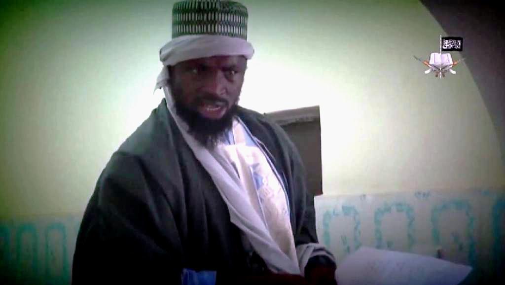 Le leader de Boko Haram, Abubakar Shekau, dans une vidéo de propagande (capture d'écran). AFP