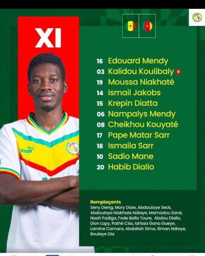 Voici les 11 types de Aliou Cissé contre le Cameroun