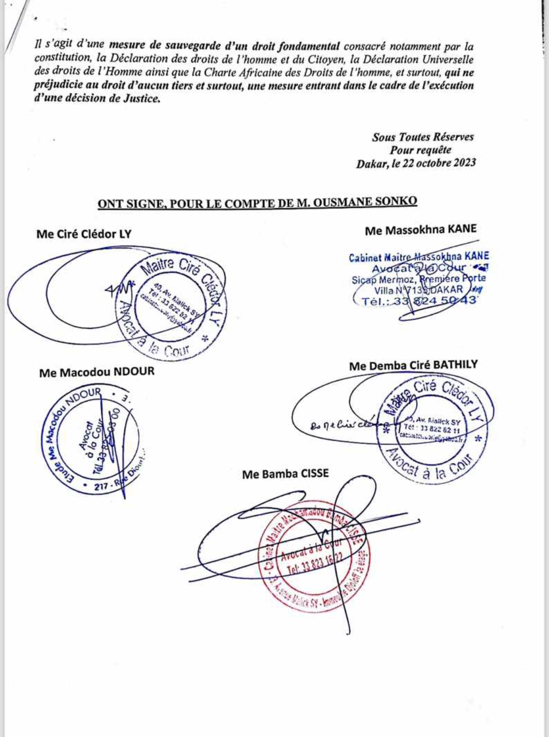 Délivrance des fiches de parrainage: les avocats de Sonko saisissent la Commission Électorale Nationale Indépendante