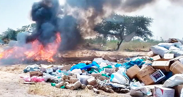 Fatick : De la drogue et des faux médicaments d’une valeur de plus d’1, 810 milliard F Cfa incinérés
