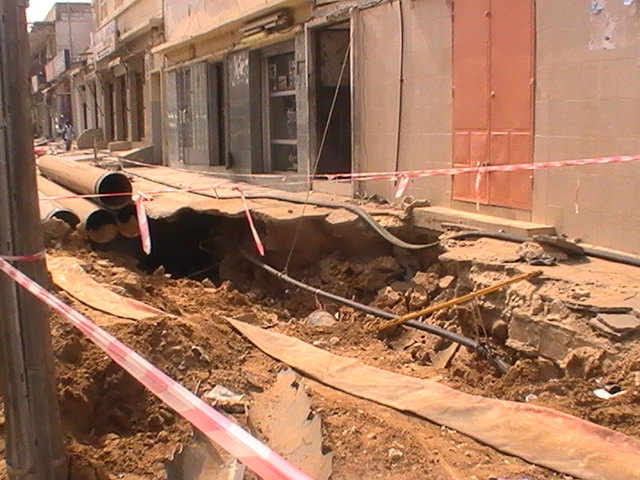 Images Alerte effondrement à Castor:  Une maison menace ruine