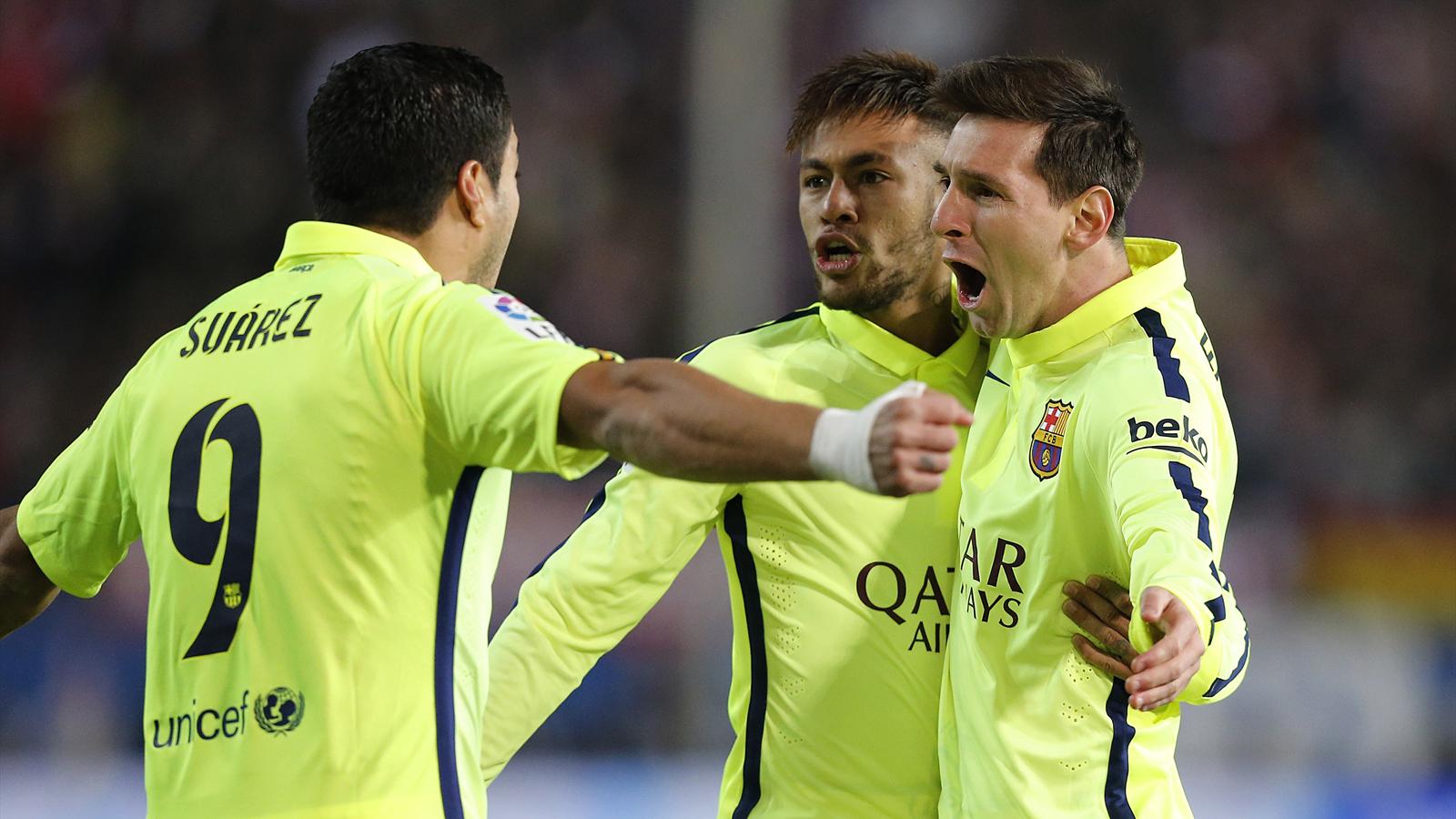 Messi, Neymar et Suarez n'affolent pas seulement les compteurs, ils sont partis pour tout rafler