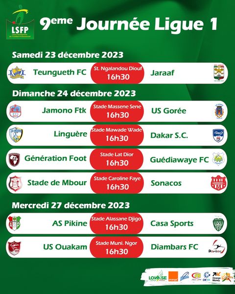 Ligue 1 : Teungueth FC / Jaraaf, choc au sommet 