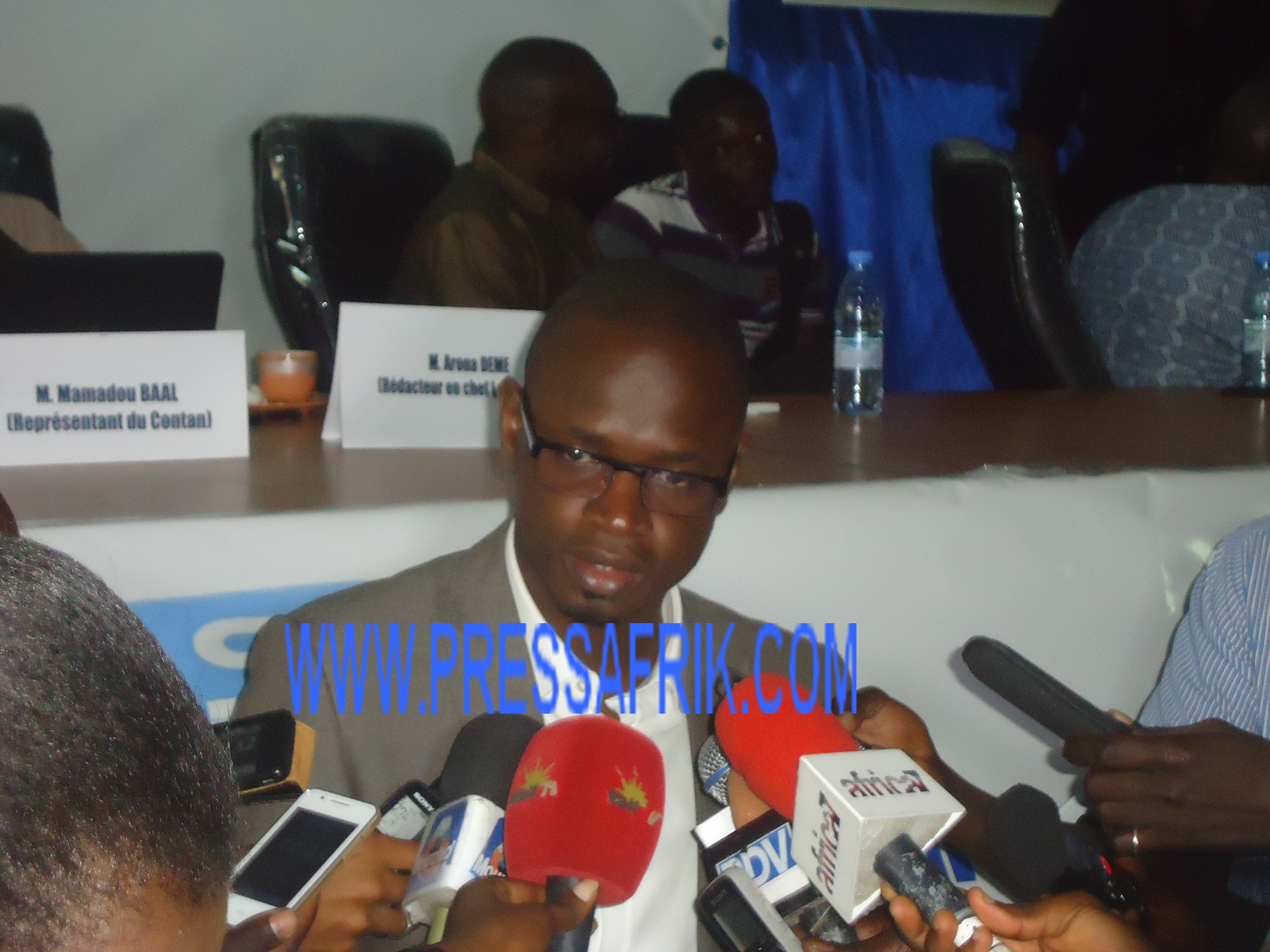 Thierno Dramé président de la Convention des jeunes reporters du Sénégal (Cjrs). PHOTO/Ibrahima Mansaly