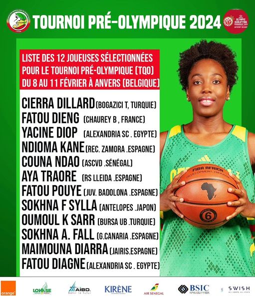 Tournoi de Qualification Olympique : la liste des 12 « Lionnes » dévoilée