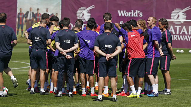 L'équipe pendant l'entrainement