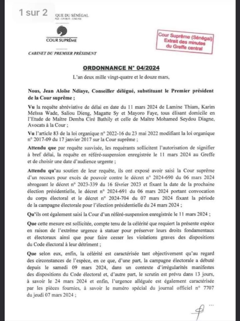 La Cour suprême autorise Karim Wade et Cie à assigner les parties à l’audience de référé du vendredi 15 mars