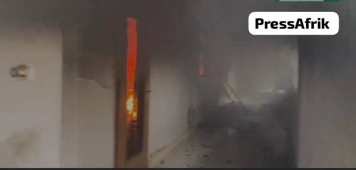 Touba : un incendie violent ravage la télévision Al Mouridiyyah Tv, les plateaux et le matériel réduits en cendre