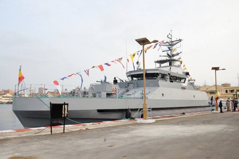 Surveillance maritime : L'armée étrenne un nouveau navire, le "Kédougou"