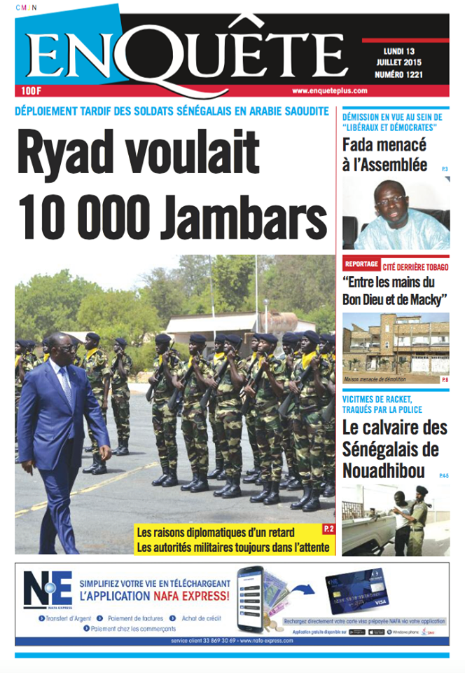 Envoi des soldats sénégalais en Arabie Saoudite : pourquoi le déploiement tarde t-il?