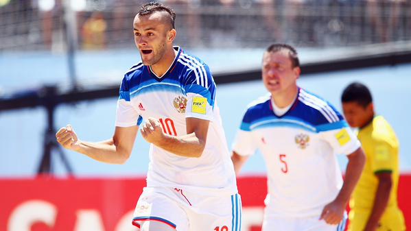 Mondial beach soccer : la Russie sort le Brésil en quarts