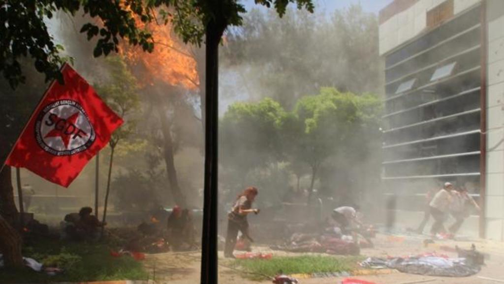 L'attentat meurtrier de Suruç le 20 juillet 2015, attribué à l'EI, est à l'origine du virage stratégique du gouvernement turc à l'égard de l'organisation terroriste. AFP PHOTO / DICLE NEWS AGENCY