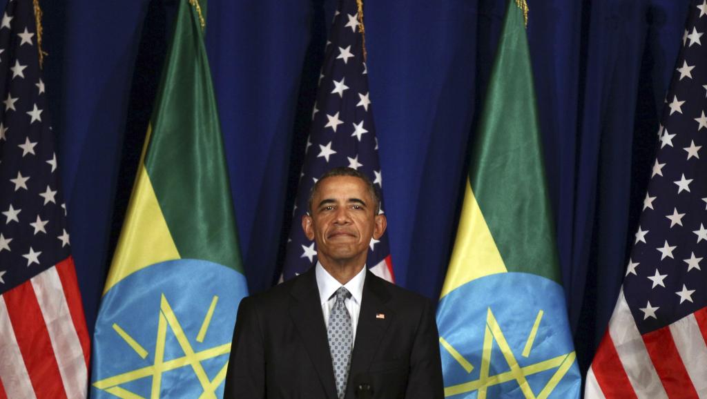 Le président américain Barack Obama lors du premier jour de sa visite en Ethiopie, le 27 juillet 2015. REUTERS/Tiksa Negeri
