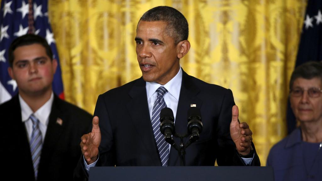 Le président américain pendant la présentation de son plan climat, à la Maison Blanche. Washington, le 3 août 2015. REUTERS/Jonathan Ernst
