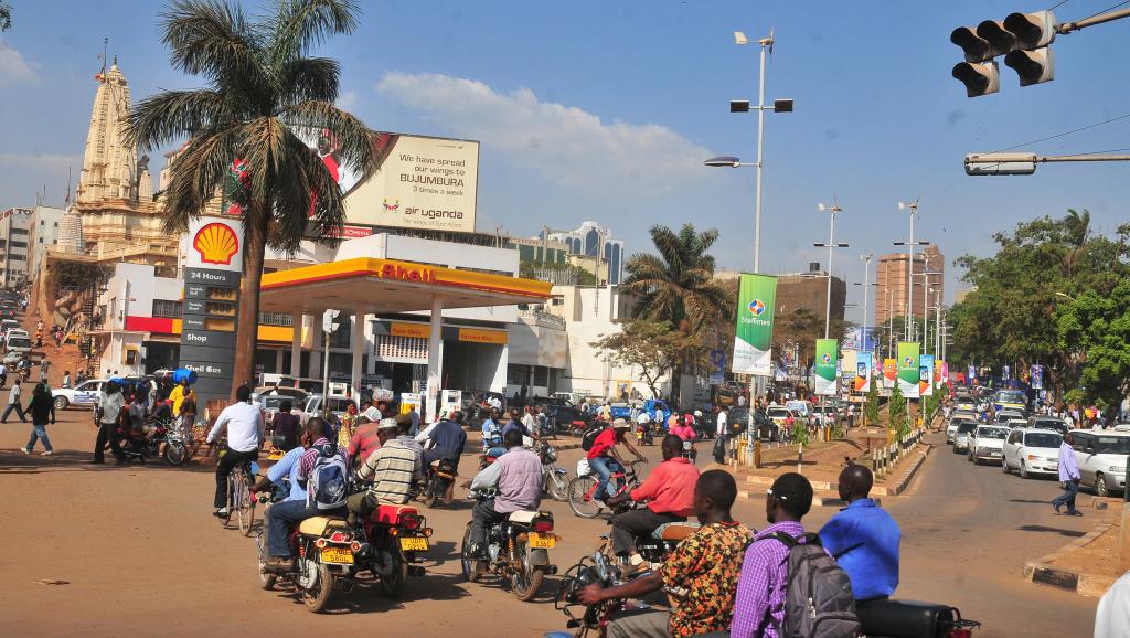 Dans une rue de Kampala, capitale de l'Ouganda. RFI/Gloria Nakiyimba