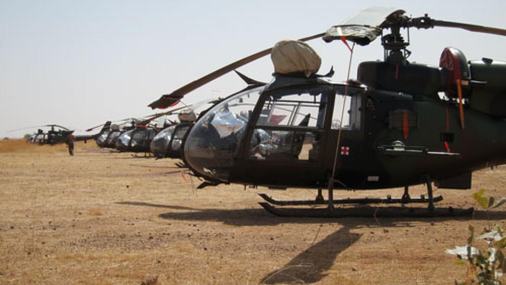 L'opération de libération a été déclenchée au petit matin par les autorités maliennes. Ici, des hélicoptères Gazelle de l'armée malienne à Sévaré en 2013.